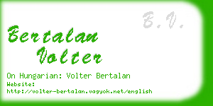 bertalan volter business card